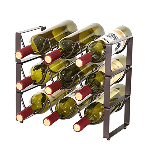 SHOOYIO Stapelbarer Schrank für Weinflaschen, Aufbewahrungsregal für kreative Weinbehälter, Weinrahmen, Wohnzimmer, Küche, Dur Likör-Aufbewahrungsregal von SHOOYIO
