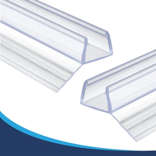 SHOPROM Universelle vertikale Duschdichtung mit flacher Abtropfschale aus hochwertigem PVC und schimmelresistent - Duschkabinendichtungen für Glas 6-7-8 mm einfache Installation von SHOPROM