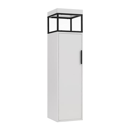 SHOSYEL Badezimmerschrank mit verstellbaren Regalen, Hängeschrank mit offenen Regalen, Wandschrank Badezimmermöbel, 30 x 30 x 120 cm von SHOSYEL
