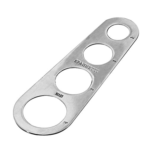 BENGKUI Spaghetti-Messwerkzeug, Edelstahl-Spaghetti-Messwerkzeug mit 4 Löchern Pasta Portion Control Gadgets 4 Portionskochwerkzeug Balance Diet Controller Steel von SHOTAY