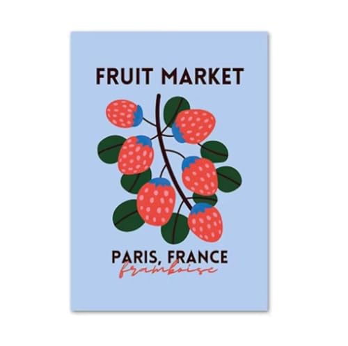 SHOUXI Moderne Kunst Poster Set Cocktail Obst Blume Spiel Zitate Wand Kunst Leinwand Malerei Keine Rahmen Nordic Poster Drucke Bilder Für Wohnzimmer Dekor(B,60X90cm) von SHOUXI