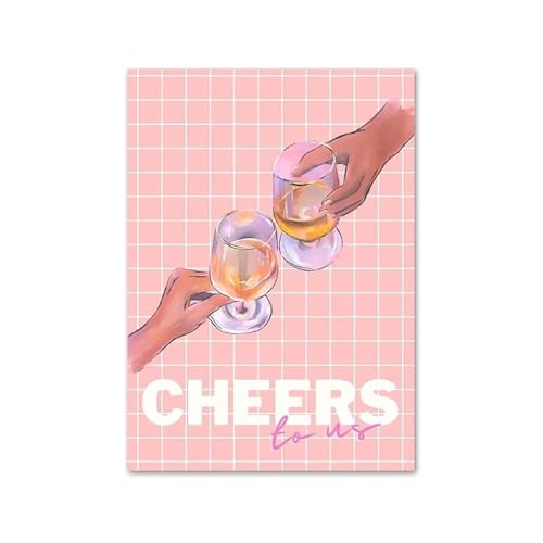 SHOUXI Moderne Kunst Poster Set Cocktail Obst Blume Spiel Zitate Wand Kunst Leinwand Malerei Keine Rahmen Nordic Poster Drucke Bilder Für Wohnzimmer Dekor(D,20x30cm) von SHOUXI