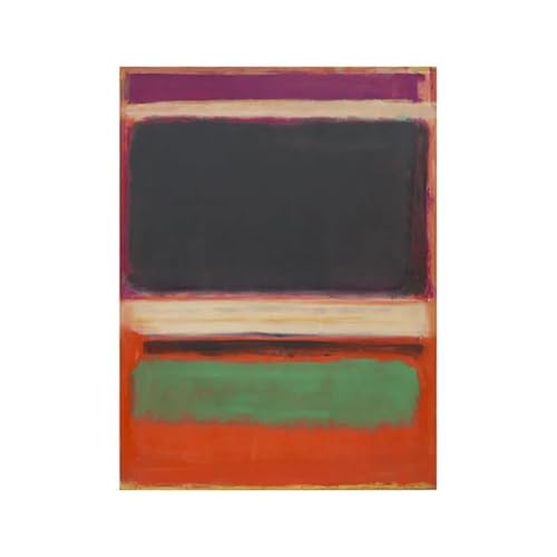 SHOUXI Moderne Kunst Poster Set Mark Rothko Abstrakt Abstrakte Leinwand Ölgemälde Druck Ungerahmt Spray Rahmenloses Hologramm Wohnzimmer Wohnkultur Kunst(J,50x70cm) von SHOUXI