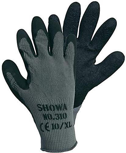 10 Paar - SHOWA Grip-Arbeitshandschuhe 310 schwarz, Größe 10 von SHOWA