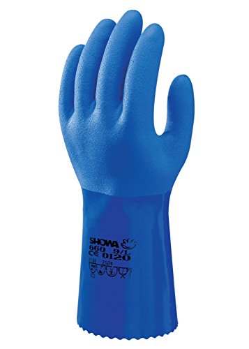 SHOWA 660, PVC – Beschichtung, Chemie, Blau, 11/XXL von SHOWA