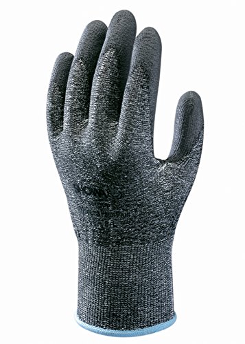 SHOWA S-TEX 541, Polyurethan – Beschichtung, Schnittschutz, Schwarz mit grauer Beschichtung, 8/L von SHOWA