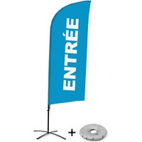 Beachflag Alu Wind Komplett-Set Eingang Blau Französisch Kreuzständer - Showdown Displays von SHOWDOWN DISPLAYS