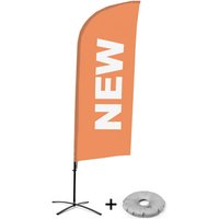 Beachflag Alu Wind Komplett-Set Neu Orange Englisch Kreuzständer - Showdown Displays von SHOWDOWN DISPLAYS
