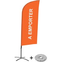 Beachflag Alu Wind Komplett-Set Take Away Orange Französisch Kreuzständer - Showdown Displays von SHOWDOWN DISPLAYS