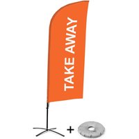 Beachflag Alu Wind Komplett-Set Take Away Orange Kreuzständer - Showdown Displays von SHOWDOWN DISPLAYS