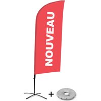 Beachflag - Komplett-Set - Neu - Französisch - Rot - Kreuzständer - Alu - Showdown Displays von SHOWDOWN DISPLAYS