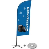 Beachflag - Komplett-Set - Winterreifen - Niederländisch - Kreuzständer - Alu - Showdown Displays von SHOWDOWN DISPLAYS