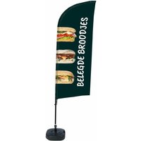 Showdown Beachflag - Komplett-Set - Belegde Broodjes Niederländisch - Schwarz von SHOWDOWN DISPLAYS