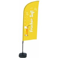 Showdown Beachflag - Komplett-Set - Frischer Saft Deutsch - Gelb/Schwarz von SHOWDOWN DISPLAYS