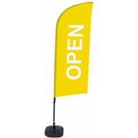 Showdown Beachflag - Komplett-Set - Open Englisch - Gelb/Schwarz von SHOWDOWN DISPLAYS