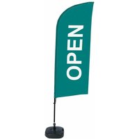 Showdown Beachflag - Komplett-Set - Open Englisch - Grün/Schwarz von SHOWDOWN DISPLAYS