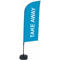 Showdown Beachflag - Komplett-Set - Take Away - Blau/Schwarz von SHOWDOWN DISPLAYS