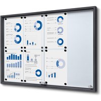 Showdown Displays Abschließbarer Schaukasten SLIM für Innen mit Schiebetüren - 8x DIN A4 - Anthrazit Showdown Displays Abschließbarer Schaukasten SLIM für Innen mit Schiebetüren - 8x DIN A4 - Anthrazit von SHOWDOWN DISPLAYS