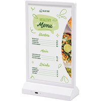 Showdown Displays LED T Aufsteller - A4 1/3 Hochformat Weiß Showdown Displays LED T Aufsteller - A4 1/3 Hochformat Weiß von SHOWDOWN DISPLAYS