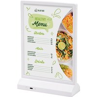 Showdown Displays LED T Aufsteller - A5 Hochformat Weiß Showdown Displays LED T Aufsteller - A5 Hochformat Weiß von SHOWDOWN DISPLAYS