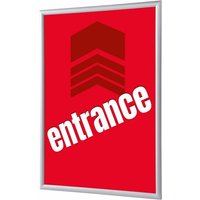 Showdown Klapprahmen - DIN A1 - Komplett-Set - Entrance Englisch - Rot/Silber von SHOWDOWN DISPLAYS
