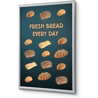 Showdown Klapprahmen - DIN A1 - Komplett-Set - Fresh Bread Englisch - Schwarz von SHOWDOWN DISPLAYS