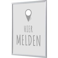 Showdown Klapprahmen - DIN A1 - Komplett-Set - Hier Aanmelden Niederländisch - Grau/Silber von SHOWDOWN DISPLAYS