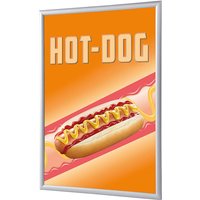 Showdown Klapprahmen - DIN A1 - Komplett-Set - Hot Dog Französisch - Orange/Silber von SHOWDOWN DISPLAYS