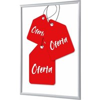 Showdown Klapprahmen - DIN A1 - Komplett-Set - Oferta Spanisch - Rot/Silber von SHOWDOWN DISPLAYS