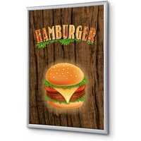 Showdown Klapprahmen - DIN A4 - Komplett-Set - Burger Englisch - Braun/Silber Showdown Klapprahmen - DIN A4 - Komplett-Set - Burger Englisch - Braun/Silber von SHOWDOWN DISPLAYS