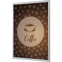 Showdown Klapprahmen - DIN A4 - Komplett-Set - Coffee Englisch - Braun/Silber von SHOWDOWN DISPLAYS