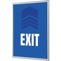 Showdown Klapprahmen - DIN A4 - Komplett-Set - Exit Englisch - Blau/Silber von SHOWDOWN DISPLAYS