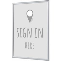 Showdown Klapprahmen - DIN A4 - Komplett-Set - Hier Anmelden Englisch - Grau/Silber Showdown Klapprahmen - DIN A4 - Komplett-Set - Hier Anmelden Englisch - Grau/Silber von SHOWDOWN DISPLAYS