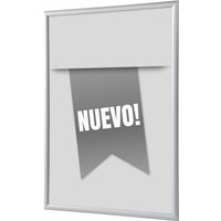 Showdown Klapprahmen - DIN A4 - Komplett-Set - Nuevo Spanisch - Grau/Silber von SHOWDOWN DISPLAYS