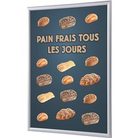 Showdown Klapprahmen - DIN A4 - Komplett-Set - Pain Frais Französisch - Schwarz von SHOWDOWN DISPLAYS