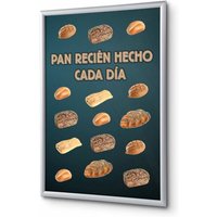 Showdown Klapprahmen - DIN A4 - Komplett-Set - Pan Fresco Spanisch - Schwarz von SHOWDOWN DISPLAYS