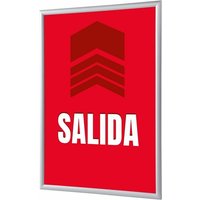 Showdown Klapprahmen - DIN A4 - Komplett-Set - Salida Spanisch - Rot/Silber von SHOWDOWN DISPLAYS