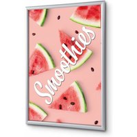 Showdown Klapprahmen - DIN A4 - Komplett-Set - Smoothies - Pink/Silber von SHOWDOWN DISPLAYS