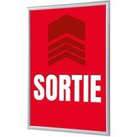 Showdown Klapprahmen - DIN A4 - Komplett-Set - Sortie Rot Französisch - Rot/Silber von SHOWDOWN DISPLAYS