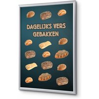 Showdown Klapprahmen - DIN A4 - Komplett-Set - Vers Brood Niederländisch - Schwarz von SHOWDOWN DISPLAYS