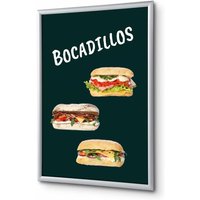 Showdown Klapprahmen - din A1 - Komplett-Set - Bocadillos Spanisch - Schwarz von SHOWDOWN DISPLAYS