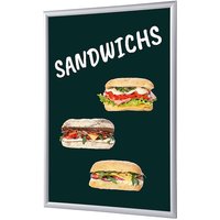 Showdown Klapprahmen - din A1 - Komplett-Set - Sandwichs Französisch - Schwarz von SHOWDOWN DISPLAYS