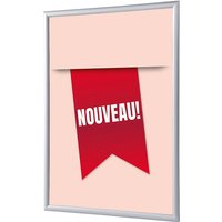 Showdown Klapprahmen - din A4 - Komplett-Set - Nouveau Rot Französisch - Rot/Silber von SHOWDOWN DISPLAYS
