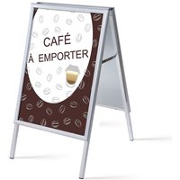 Showdown Kundenstopper - DIN A1 - Komplett-Set - Café To Go Französisch - Braun/Schwarz von SHOWDOWN DISPLAYS