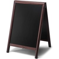Showdown Kundenstopper Kreidetafel Natura - 55x85cm -Holz - Dunkelbraun von SHOWDOWN DISPLAYS