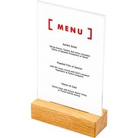 Showdown Menühalter T-Ständer aus Holz DIN A6 - Hochformat Showdown Menühalter T-Ständer aus Holz DIN A6 - Hochformat von SHOWDOWN DISPLAYS