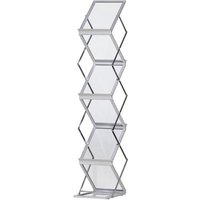 Showdown Prospektaufsteller Zick-Zack - Acryl Silber von SHOWDOWN DISPLAYS