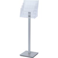 Showdown Prospektständer mit variabler Fachaufteilung - Aluminium - Silber von SHOWDOWN DISPLAYS