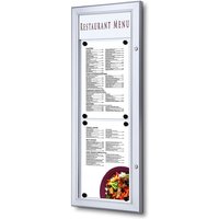 Showdown Speisekarten Schaukasten Outdoor - 2x DIN A4 hoch - Aluminium / Stahl - Silber Showdown Speisekarten Schaukasten Outdoor - 2x DIN A4 hoch - Aluminium / Stahl - Silber von SHOWDOWN DISPLAYS