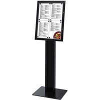 Showdown Speisekartenkasten Freistehend - 4x DIN A4 - Aluminium / Stahl - Schwarz von SHOWDOWN DISPLAYS